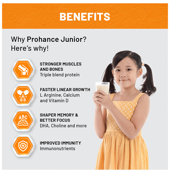 Prohance Junior Formula for Kids' Immunity, Growth & Brain Development | Flavour Chocolate