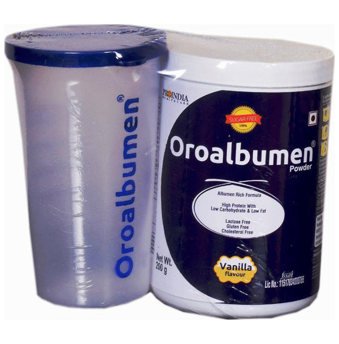 Proindia Healthcare Oroalbumen | Albumen Rich Formula with High Protein | Flavour Powder Vanilla - Classic Derma