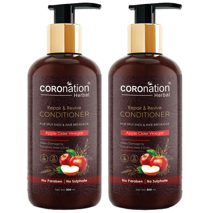 Coronation Herbal Apple Cider Vinegar Repair & Revive Conditioner (300ml Each) - Classic Derma
