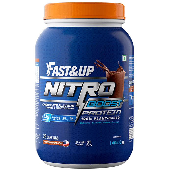 Fast&Up 100% Plant Based Nitro Boost Protein Chocolate - Classic Derma