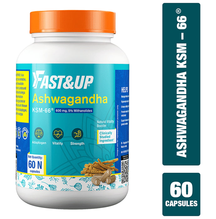 Fast&Up Ashwagandha KSM 66 Tablet | Natural Vitality Booster Capsule
