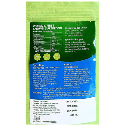 Prolina Rich Organic Spirulina Powder
