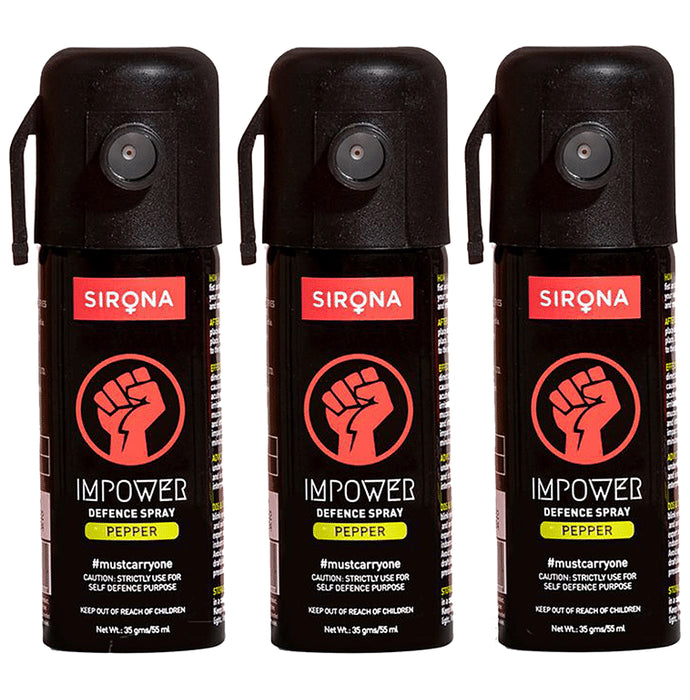 Sirona Impower Defence Pepper Spray (55ml Each) - Classic Derma