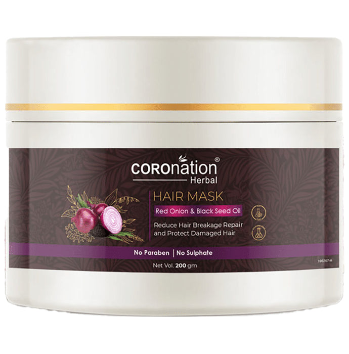 Coronation Herbal Red Onion & Black Seed Oil Hair Mask (200gm Each) - Classic Derma