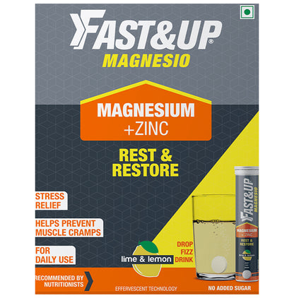 Fast&Up Magnesio with Magnesium & Zinc for Muscle Health | Flavour Lemon and Lime Effervescent Tablet - Classic Derma