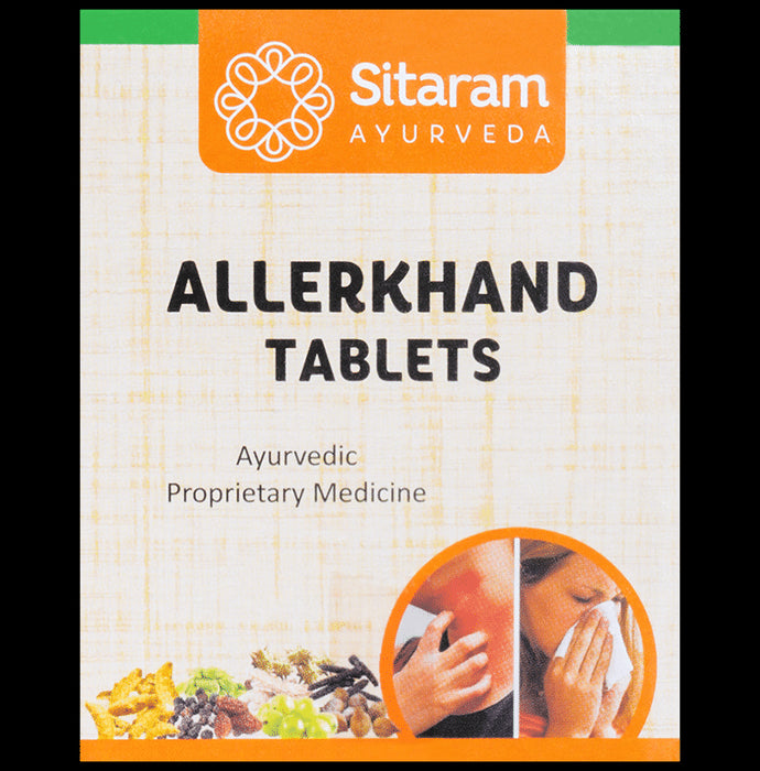 Sitaram Ayurveda Allerkhand Tablets (50 Each) - Classic Derma