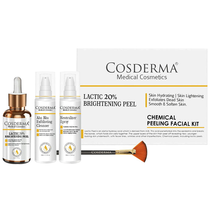 Cosderma Lactic 20% Brightening Peel | Chemical Peeling Facial Kit - Classic Derma