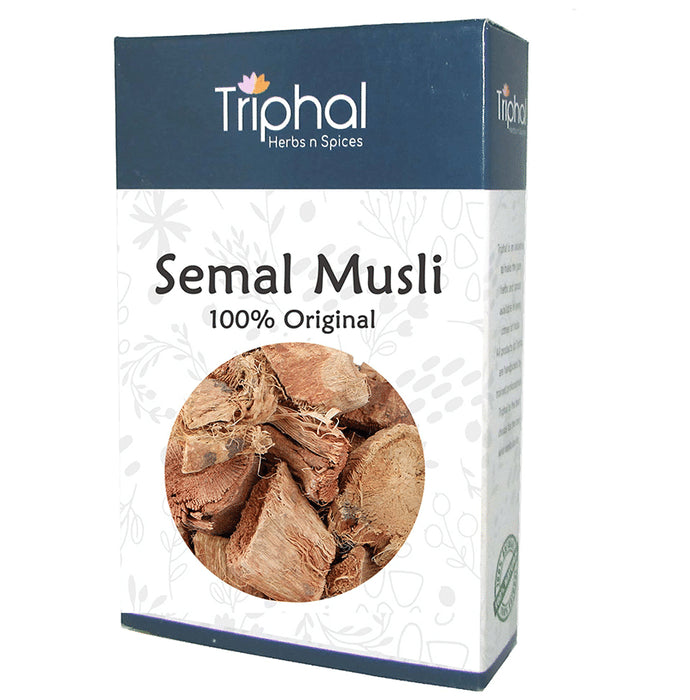 Triphal Semal Musli/ Musli Simbal/ Musli Lal/ Bombax Malabaricum DC/ Silk Cotton Root Whole - Classic Derma