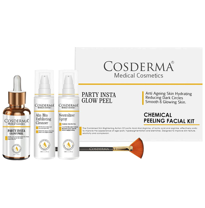 Cosderma Party Insta Glow Peel | Chemical Peeling Facial Kit - Classic Derma