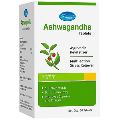 Leeford Ashwagandha Ayurvedic Tablet for Immunity, Stamina and Energy - Classic Derma
