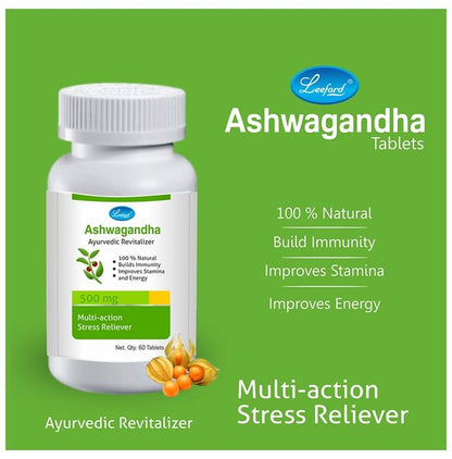 Leeford Ashwagandha Ayurvedic Tablet for Immunity, Stamina and Energy