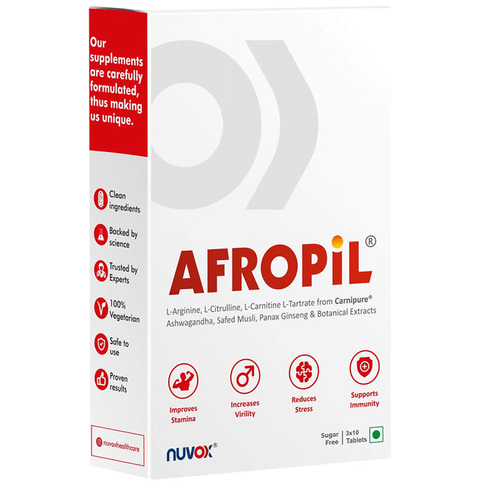 Nuvox Afropil | Tablet for Stamina, Immunity & Stress Relief - Classic Derma
