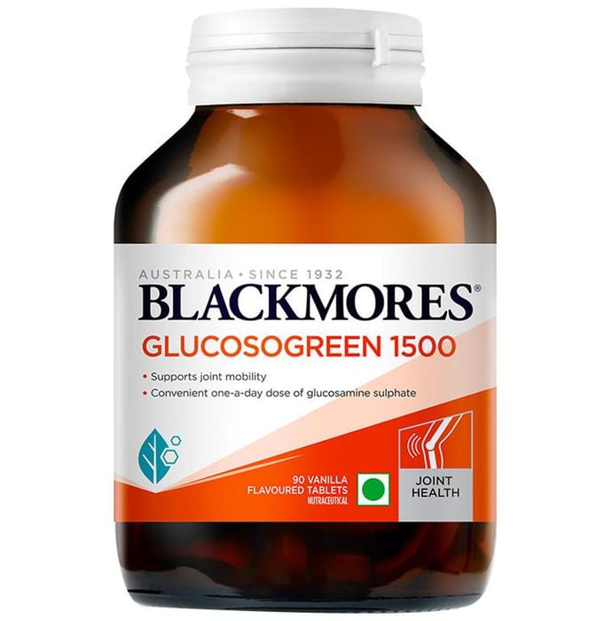 Blackmores Glucosogreen 1500 with Glucosamine Sulphate | Tablet for Joint Mobility | Flavour Vanilla - Classic Derma