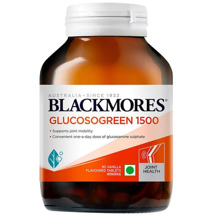 Blackmores Glucosogreen 1500 with Glucosamine Sulphate | Tablet for Joint Mobility | Flavour Vanilla - Classic Derma