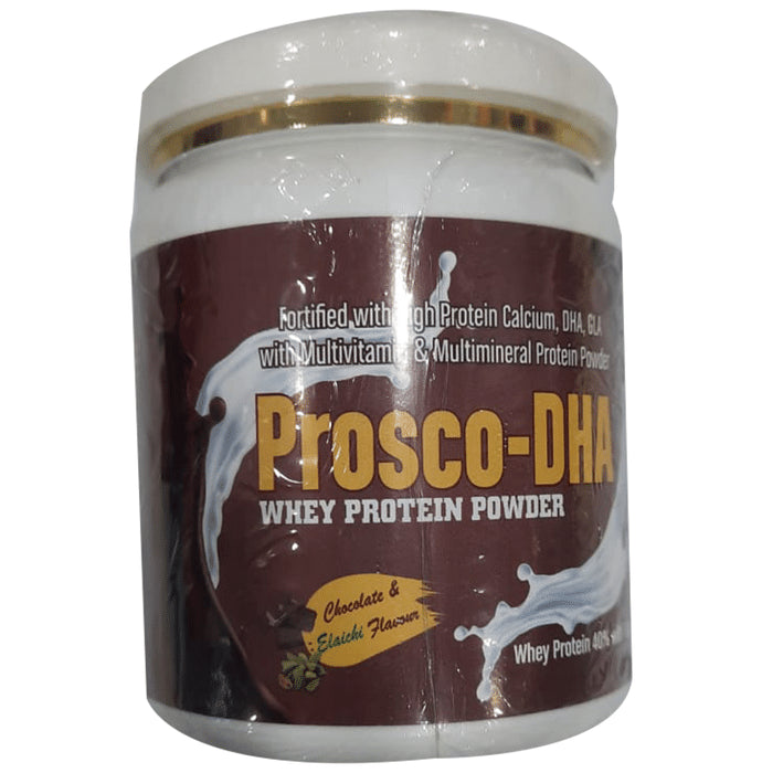 Prosco-DHA Whey Protein Powder Chocolate and Elaichi - Classic Derma