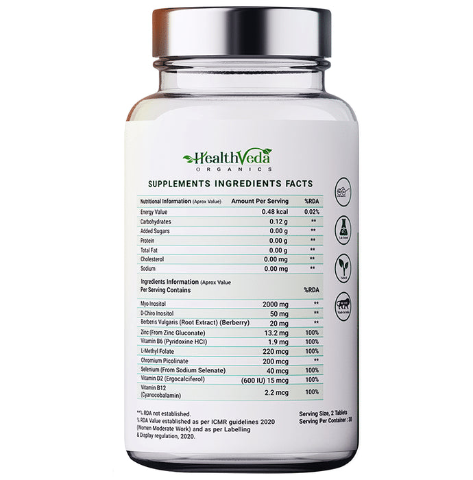 Health Veda Organics PCOS Multivitamin Veg Tablet
