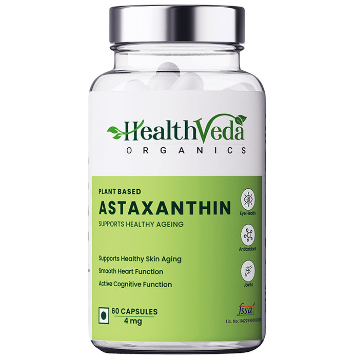 Health Veda Organics Plant Based Astaxanthin 4mg Veg Capsule - Classic Derma