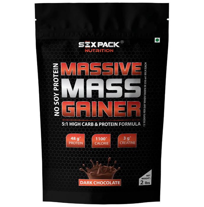 Six Pack Nutrition Massive Mass Gainer Dark Chocolate - Classic Derma