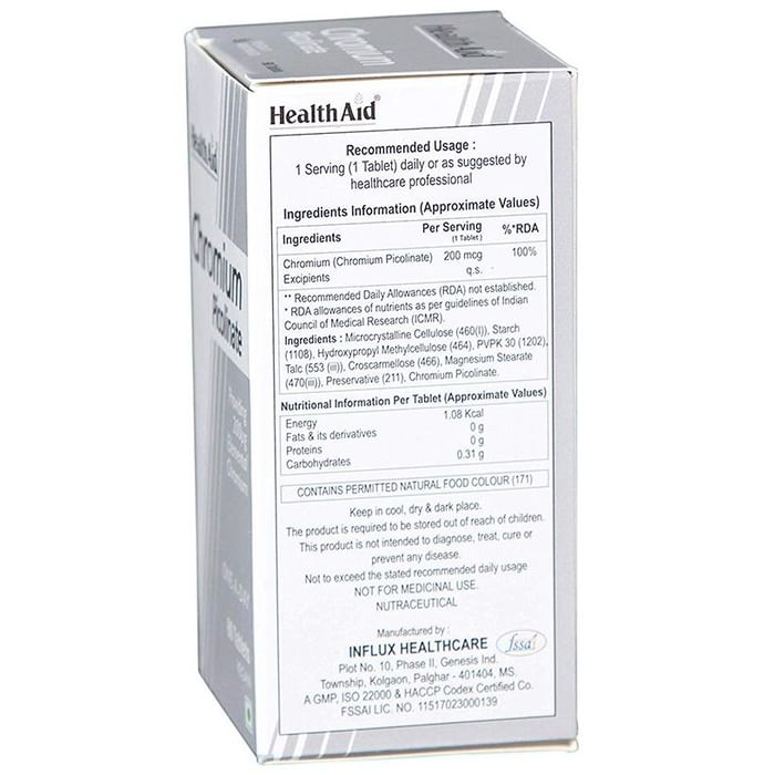 Healthaid Chromium Picolinate 1800mcg Tablet