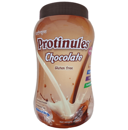 Protinules Powder with Whey Protein, DHA, Vitamins & Minerals | Flavour Chocolate - Classic Derma