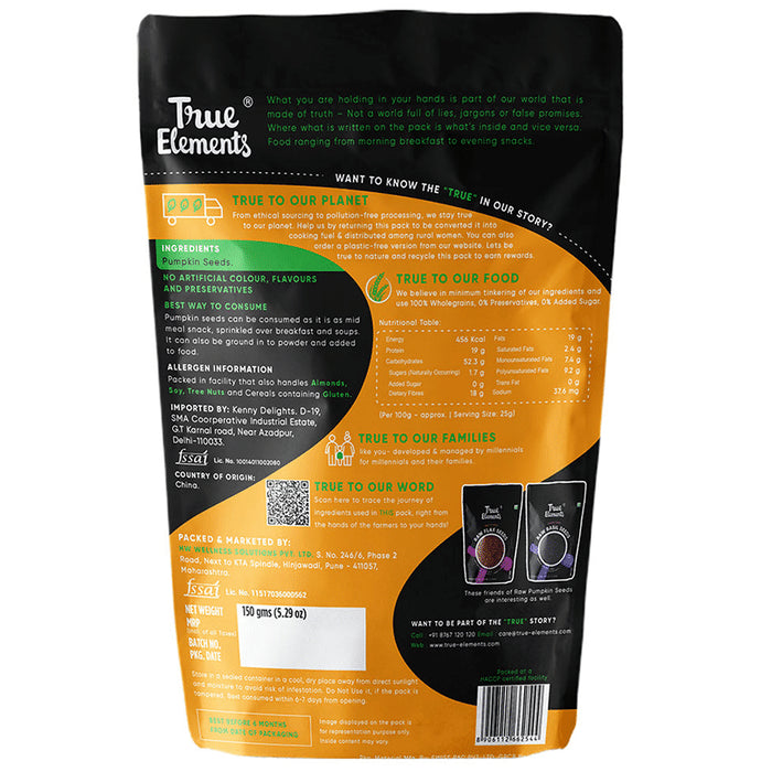 True Elements Combo Pack of Raw Pumpkin Seeds, Raw Sunflower Seeds, Raw Watermelon Seeds & Raw Chia Seeds for Great Gigestive Health (150gm Each)