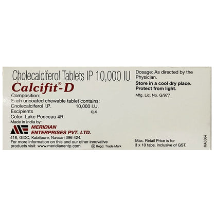 Calcifit-D Tablet Chewable Tablet