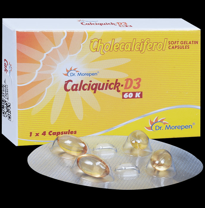 Calciquick D3 60K Capsule for Bone, Joint and Muscle Health - Classic Derma