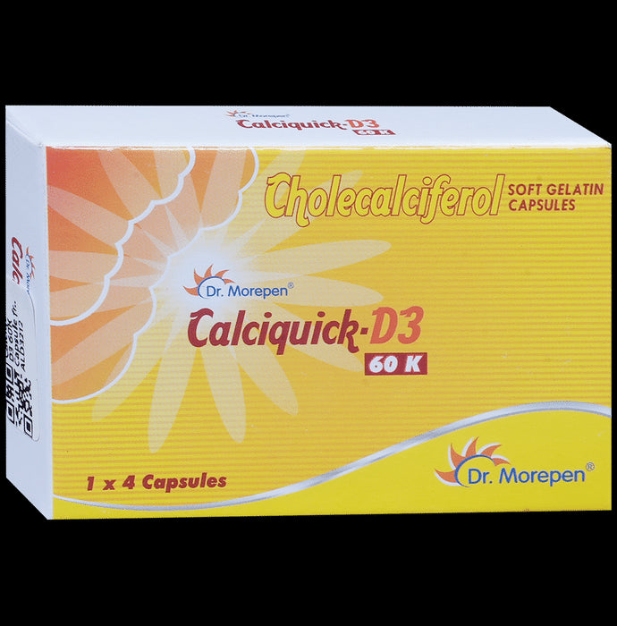 Calciquick D3 60K Capsule for Bone, Joint and Muscle Health