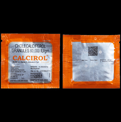 Calcirol 60K IU Cholecalciferol Sachet | For Bone Health - Classic Derma