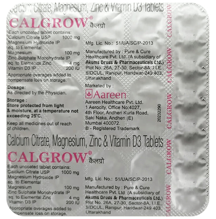 Calgrow Tablet - Classic Derma