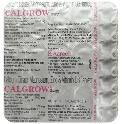 Calgrow Tablet - Classic Derma