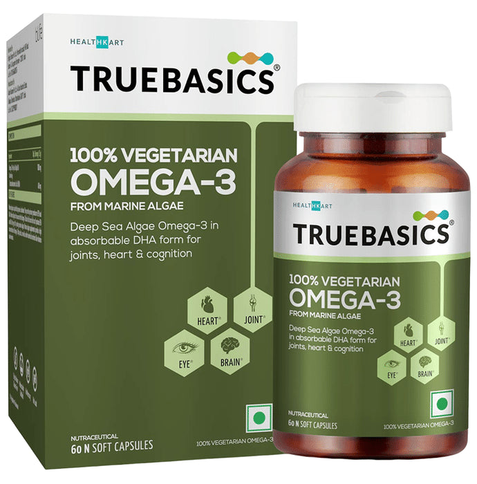 TrueBasics 100% Vegetarian Omega 3 Soft Capsule - Classic Derma