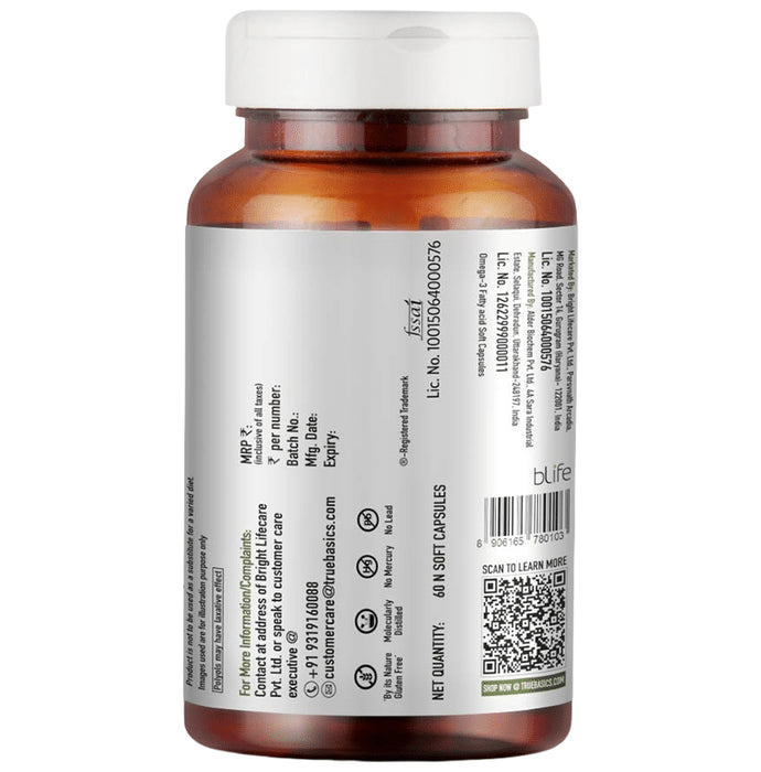 TrueBasics 100% Vegetarian Omega 3 Soft Capsule
