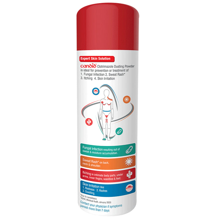 Candid Dusting Powder | Derma Care | Clinically Proven | For Fungal Infection, Sweat Rash, Skin Irritation & Itching