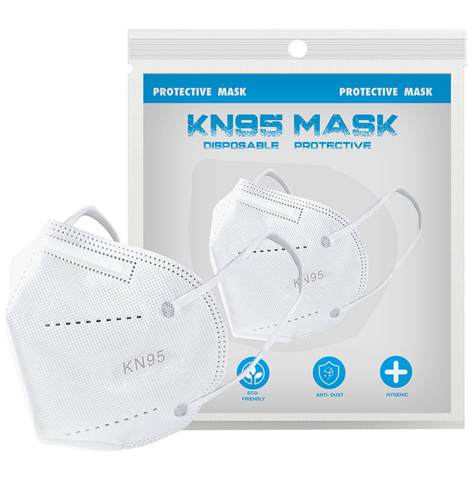 Care View Medohealthy KN95 Disposable Protective Face Mask with Head Mask Extender and Five Layer Protection White - Classic Derma