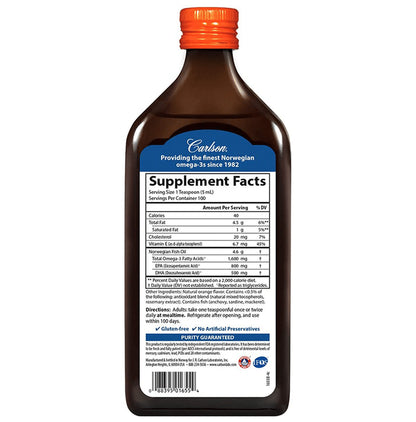 Carlson The Very Finest Fish Oil 1600mg Orange