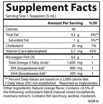 Carlson The Very Finest Fish Oil 1600mg Orange