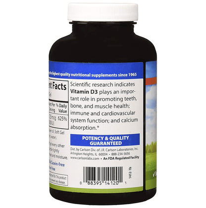 Carlson Vitamin D3 5000IU (125mcg) Softgel