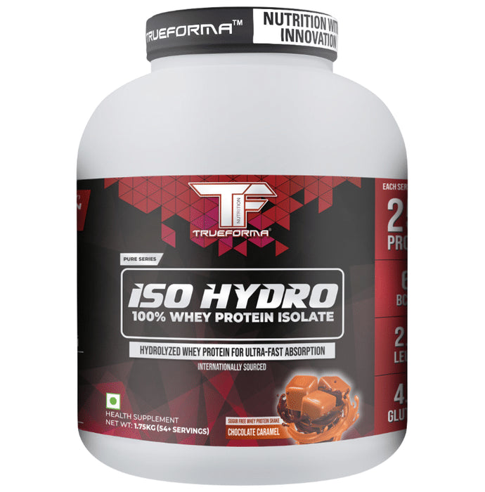 Trueforma Iso Hydro 100% Whey Protein Isolate Powder Chocolate Caramel - Classic Derma