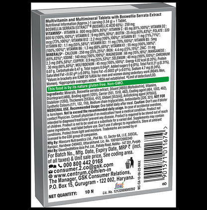 Centrum Adult 50+ | Veg Tablets for Joints, Heart & Immunity | World's No.1 Multivitamin & Multimineral