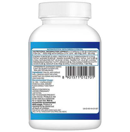 Centrum Omega 3 Fish Oil Capsule for Heart, Skin, Eye & Joint Health