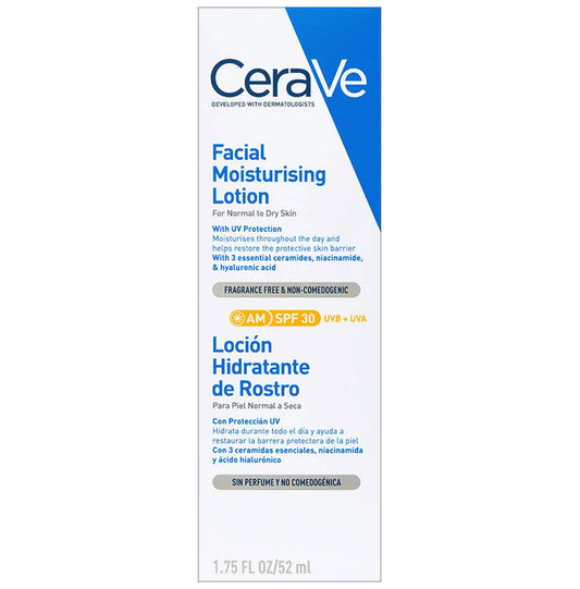 CeraVe AM Facial Moisturising Lotion for Normal to Dry Skin SPF 30 - Classic Derma