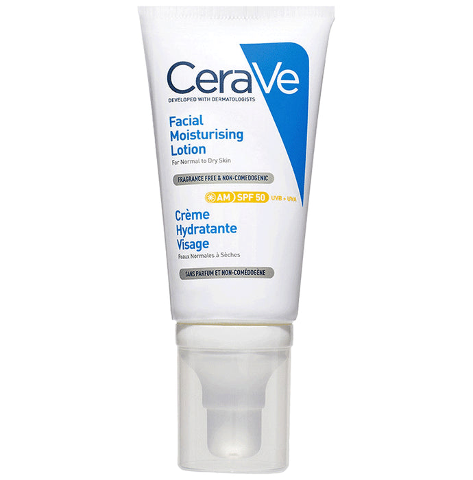 CeraVe AM Facial Moisturising Lotion for Normal to Dry Skin SPF 50 - Classic Derma