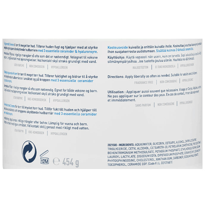 CeraVe Moisturising Cream for Dry to Very Dry Skin | Hydrating Face Care Product