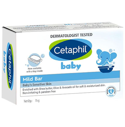 Cetaphil Baby Mild Bar with Shea Butter | Moisturises the Skin | Paraben Free