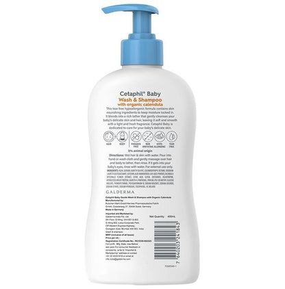 Cetaphil Baby Wash & Shampoo with Organic Calendula & Aloe Vera