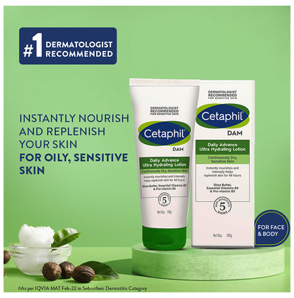 Cetaphil DAM Daily Advance Ultra Hydrating Lotion | For Continuously Dry, Sensitive Skin