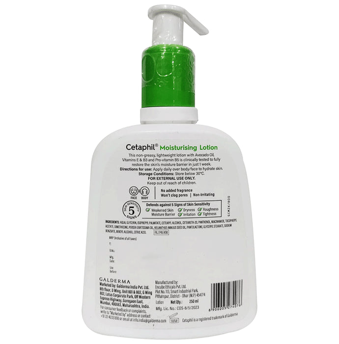 Cetaphil Moisturising Lotion with Avocado Oil, Vitamin E, B3 & B5 | For Normal to Combination, Sensitive Skin