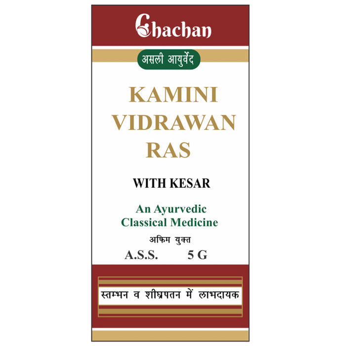 Chachan Kamini Vidrawan Ras Tablet with Kesar