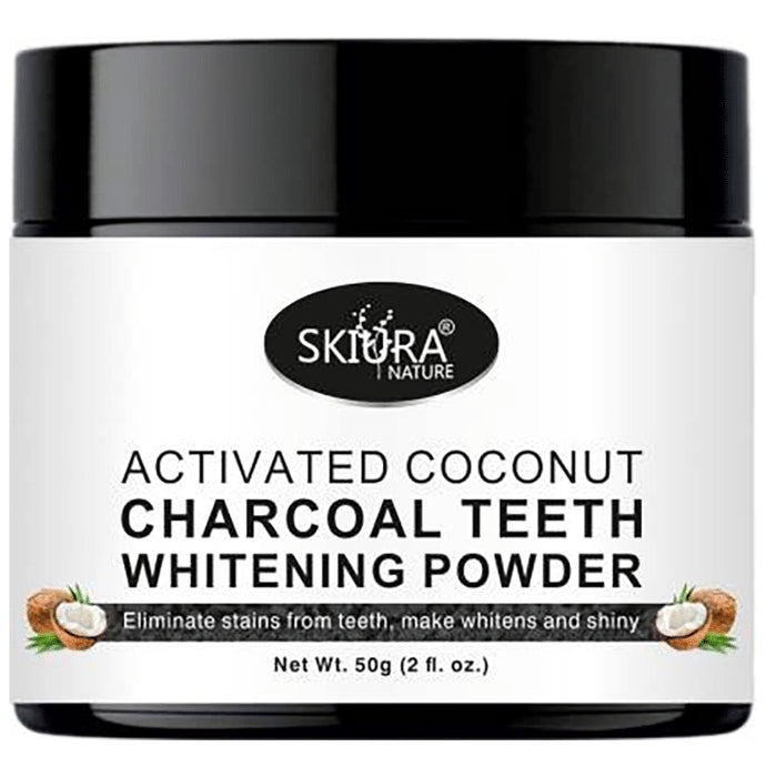 Skiura Nature Activated Coconut Charcoal Teeth Whitening Powder - Classic Derma